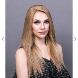Elegant Remy Human Hair Topper - Toffee (light brown, strawberry blonde)